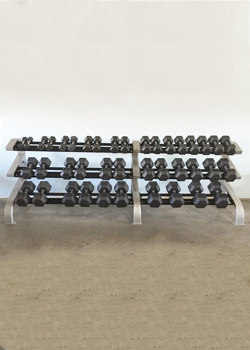 Muscle D Fitness Modular Two Tier Hex Dumbbell Rack (Long)