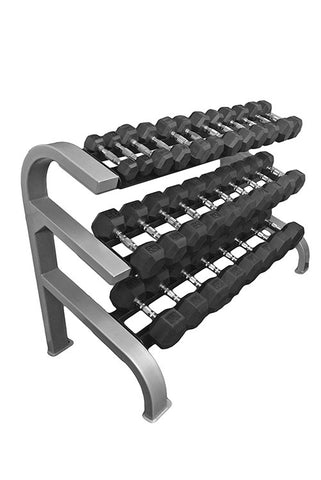 Muscle D Fitness Modular Three Tier Hex Dumbbell Rack (Short)