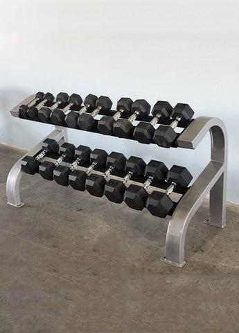 Image of Muscle D Fitness Modular Two Tier Hex Dumbbell Rack (Short)