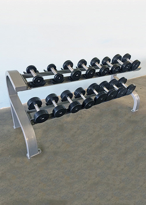 Muscle D Fitness Modular Two Tier 8 Pairs Dumbbell Rack