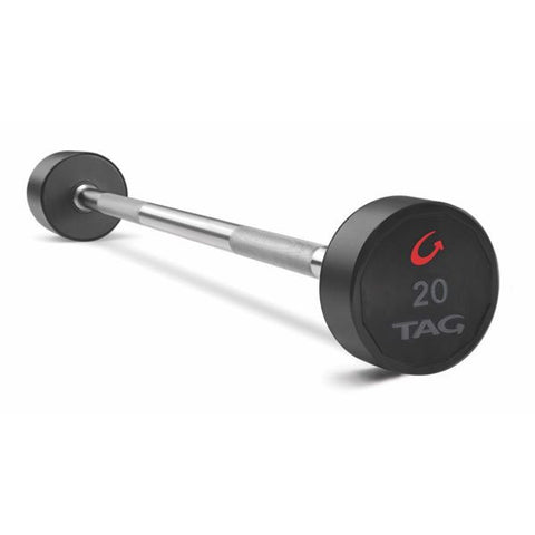 TAG Fitness Premium Ultrathane Fixed Barbell with straight handle