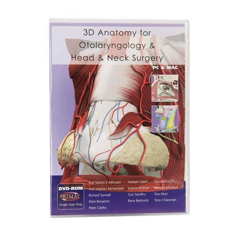 3B Scientific 3D Anatomy for Otolaryngology and Head and Neck DVD-ROM