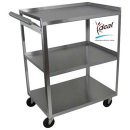 3B Scientific 3 Shelf Stainless Steel Utility Cart with Handle
