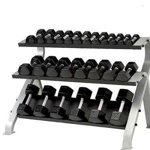 Element Fitness Commercial 3-Tier Hex Dumbbell Rack