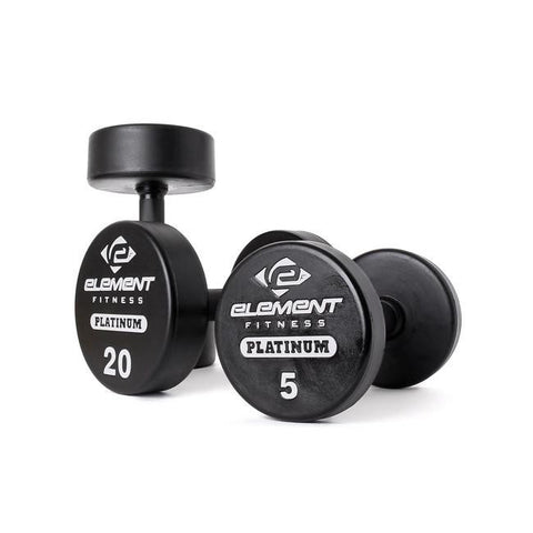 Element Fitness Commercial Polyurethane Dumbbells Set 5 50 lbs