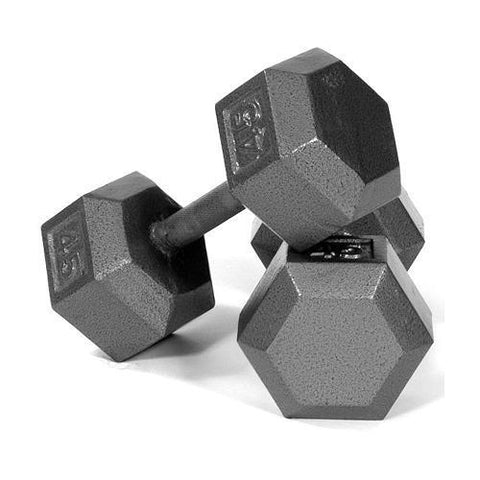 Image of Troy Barbell 5-75 lb. Iron Hex Dumbbells w/ Rack