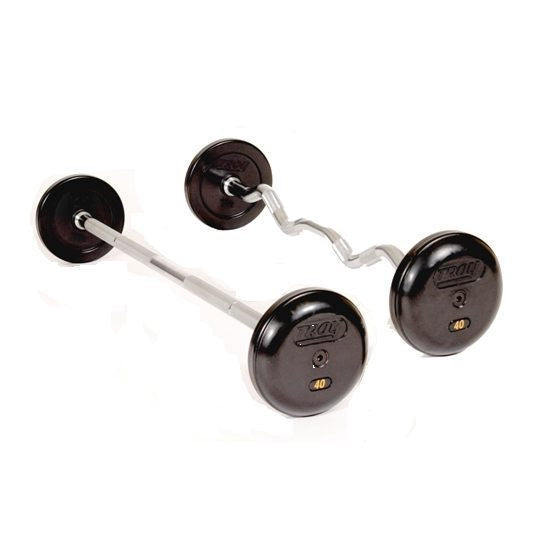 Troy Barbell Rubber Coated Barbells w/ Rack