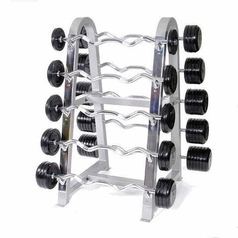Image of Troy Barbell Rubber Coated Barbells w/ Rack
